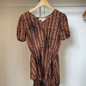 Saltwater LUXE Brown and Black Mini Dress